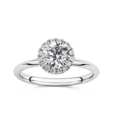Amāre® 1.00 Carat TW Diamond Halo Engagement Ring set in Platinum