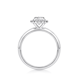 Amāre® 1.00 Carat TW Diamond Halo Engagement Ring set in Platinum