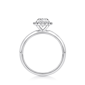 Amāre 1.00 Carat TW Diamond Halo Engagement Ring set in Platinum - Wallace Bishop