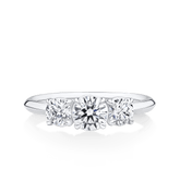 Amāre 1.00 Carat TW Diamond Three Stone Engagement Ring set in Platinum - Wallace Bishop