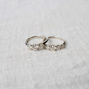 Amāre 1.00 Carat TW Diamond Three Stone Engagement Ring set in Platinum - Wallace Bishop