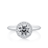 Amāre 1.34 Carat TW Diamond Halo Engagement Ring set in Platinum - Wallace Bishop