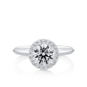 Amāre 1.34 Carat TW Diamond Halo Engagement Ring set in Platinum - Wallace Bishop