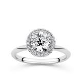 Amāre 1.34 Carat TW Diamond Halo Engagement Ring set in Platinum - Wallace Bishop