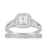 Asher Cut Diamond Engagement Ring in 18ct White Gold TDW 0.960 - Wallace Bishop