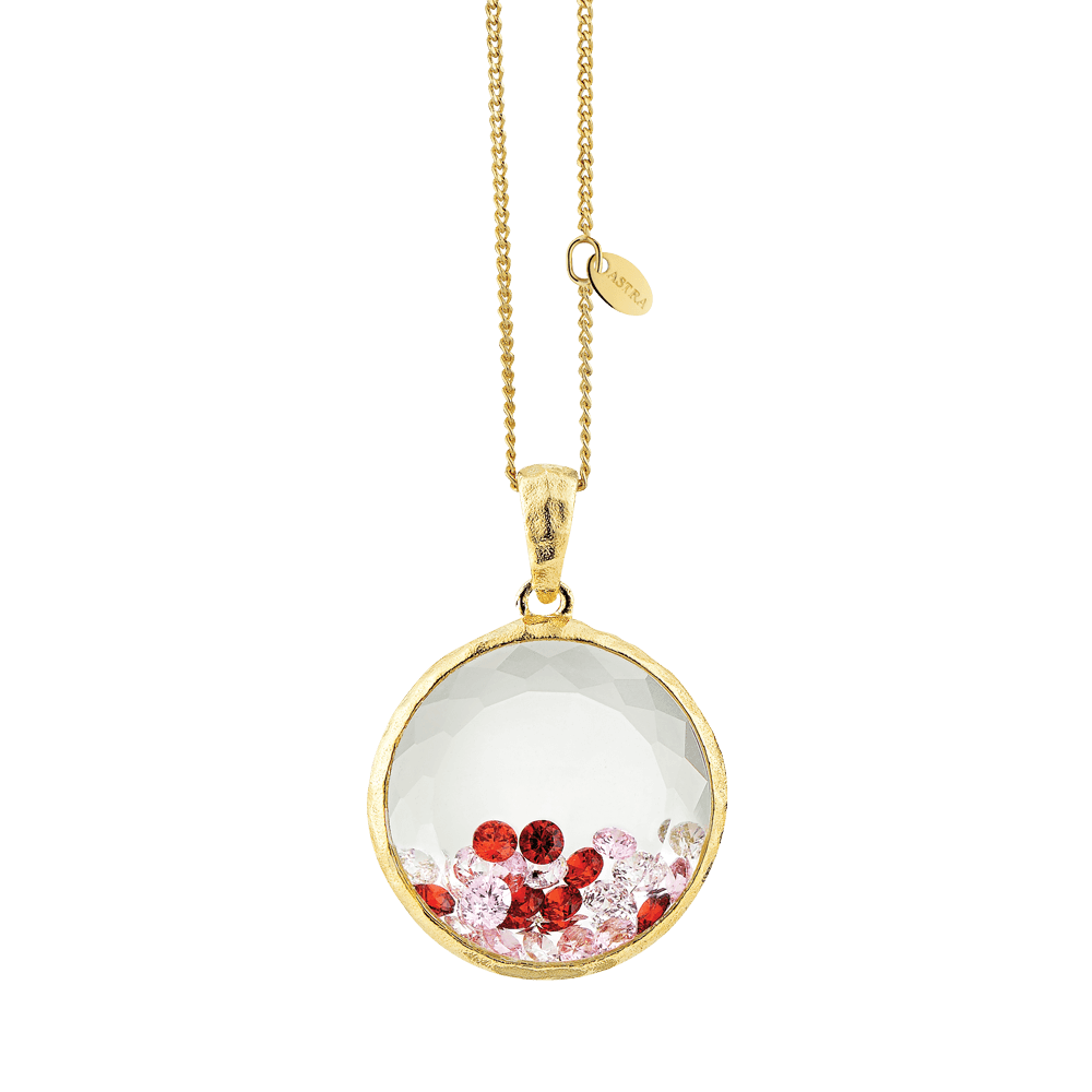 ASTRA London Cubic Zirconia Circle Pendant in Sterling Silver & Gold Plated - Wallace Bishop