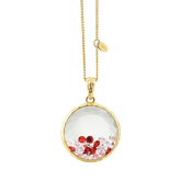 ASTRA London Cubic Zirconia Circle Pendant in Sterling Silver & Gold Plated - Wallace Bishop