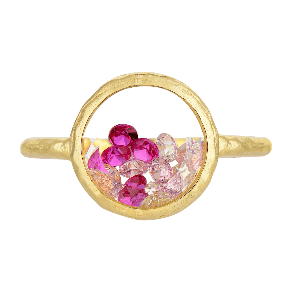 ASTRA London Cubic Zirconia Circle Ring in Sterling Silver & Gold Plated - Wallace Bishop