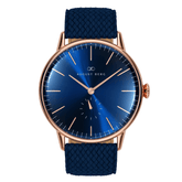 August Berg Men's Serenity Gold PVD Quartz Fashion 40mm Watch Blue Dial 10140A05VBL - Wallace Bishop