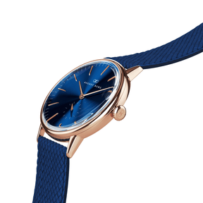 August Berg Men's Serenity Gold PVD Quartz Fashion 40mm Watch Blue Dial 10140A05VBL - Wallace Bishop
