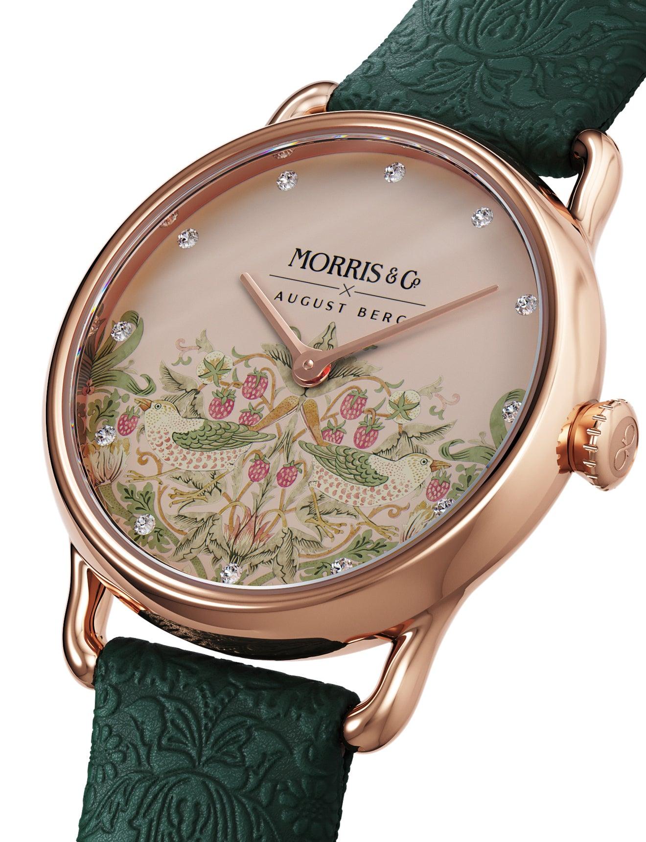 August Berg Women's Morris & Co Rose PVD Quartz 26mm Watch M1ST0926A26LGNE