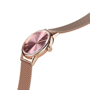 August Berg Women's Serenity Rose PVD Quartz Fashion 32mm Watch Pink Dial 10232A10MRG - Wallace Bishop