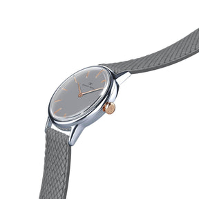 August Berg Women's Serenity Stainless Steel Quartz Fashion 32mm Watch Grey Dial 10232H04VCG8C - Wallace Bishop