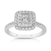Australian Diamonds® Argyle Diamond Double Halo Ring set in 18ct White Gold