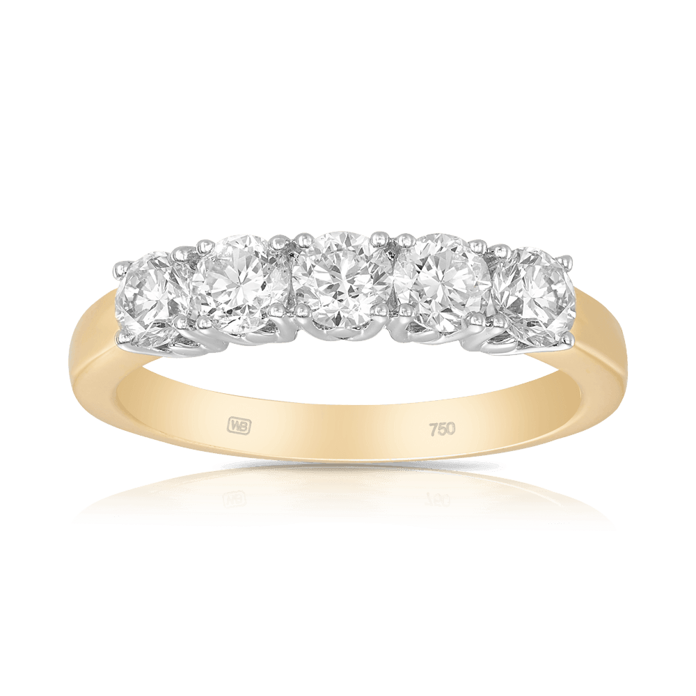 Australian Diamonds® Argyle White Diamond Engagement ring made in 18ct Yellow Gold - Wallace Bishop