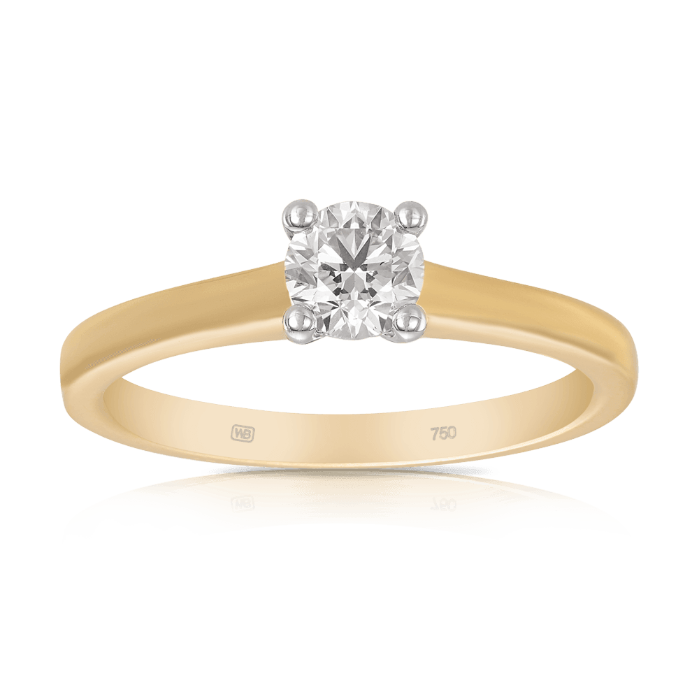 Australian Diamonds® Diamond Round Brilliant Cut set in 18ct Yellow Gold - Wallace Bishop