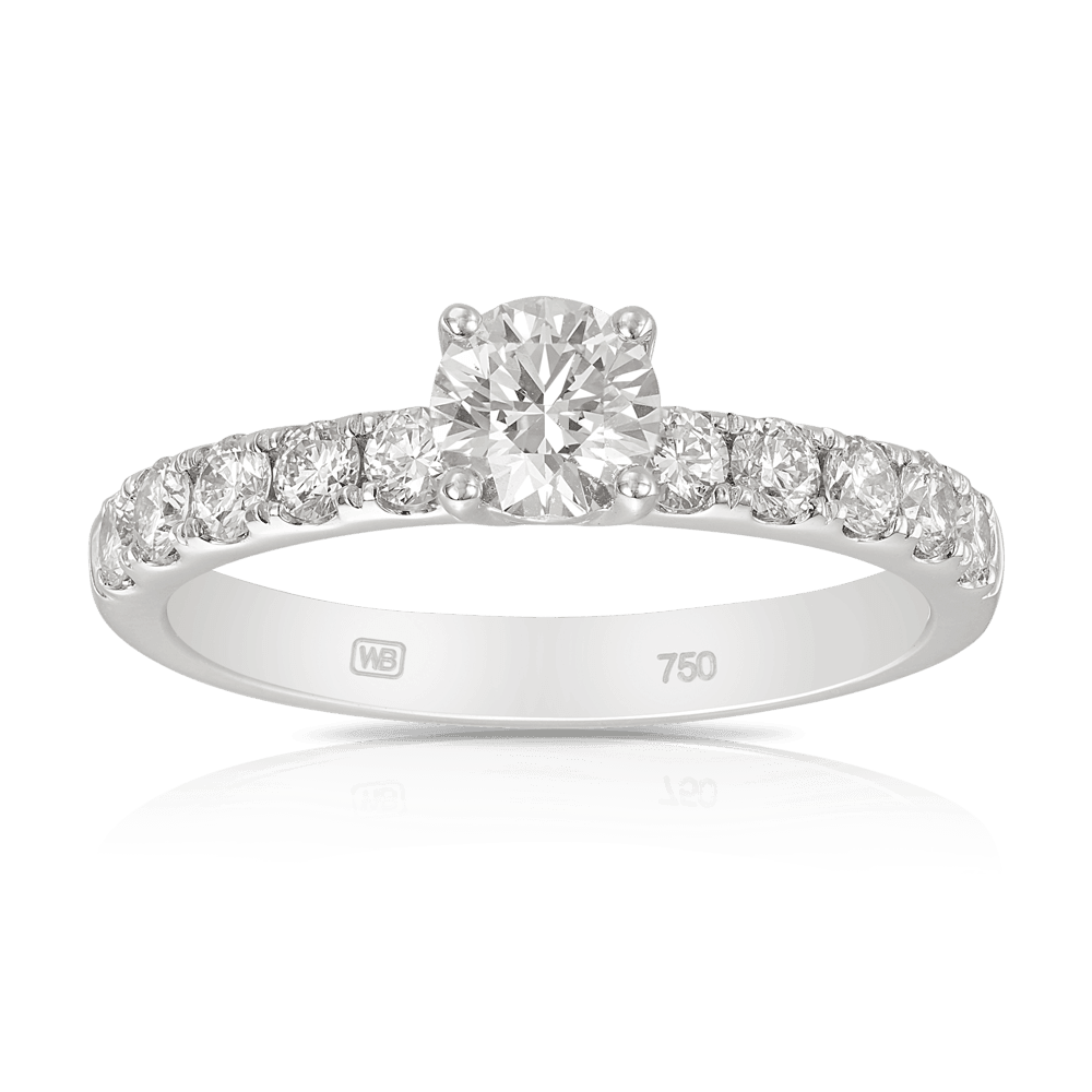 Australian Diamonds® Round Brilliant Cut Diamond Ring in 18ct White Gold - Wallace Bishop