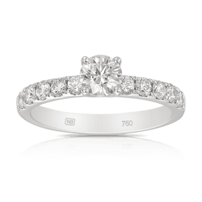 Australian Diamonds® Round Brilliant Cut Diamond Ring in 18ct White Gold - Wallace Bishop