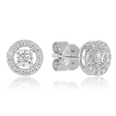Australian Diamonds® White Arygle Diamond Halo Stud Earrings in 18ct White Gold - Wallace Bishop