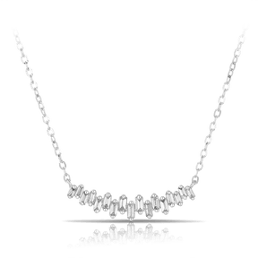 Baguette Diamond Necklace in 9ct White Gold TGW 0.20ct - Wallace Bishop