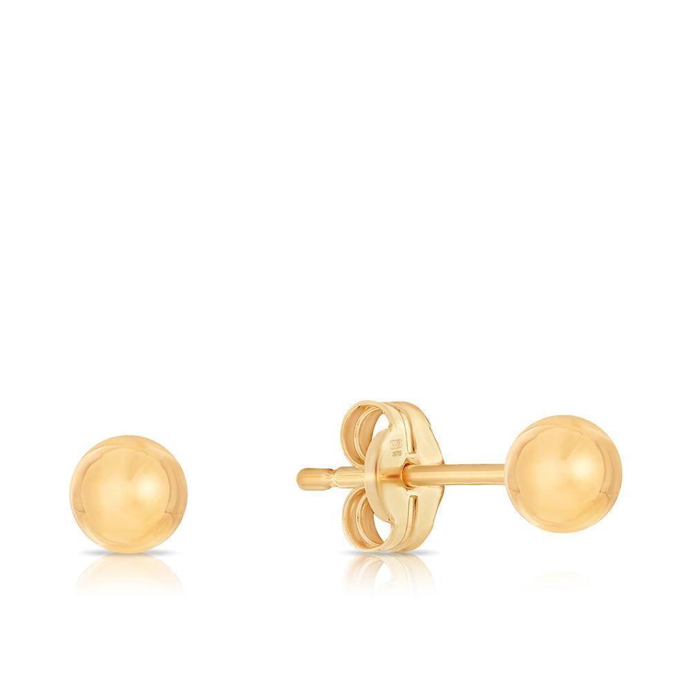Ball Stud Earrings in 9ct Yellow Gold Stud - Wallace Bishop