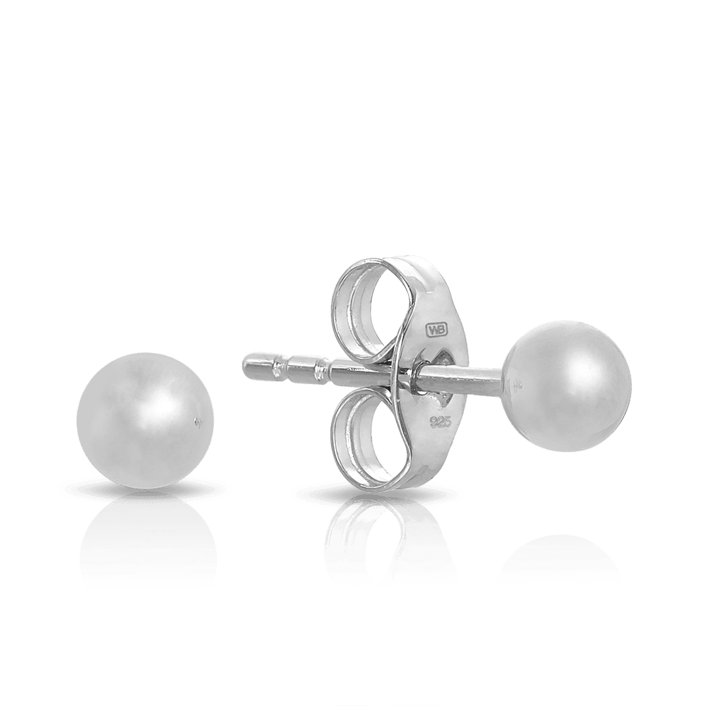 Ball Stud Earrings in Sterling Silver