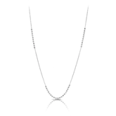 Beaded Chain Necklace in Sterling Silver - Wallace Bishop
