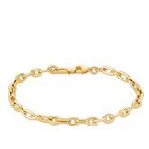 Belcher Link Bracelet in 9ct Yellow Gold - Wallace Bishop
