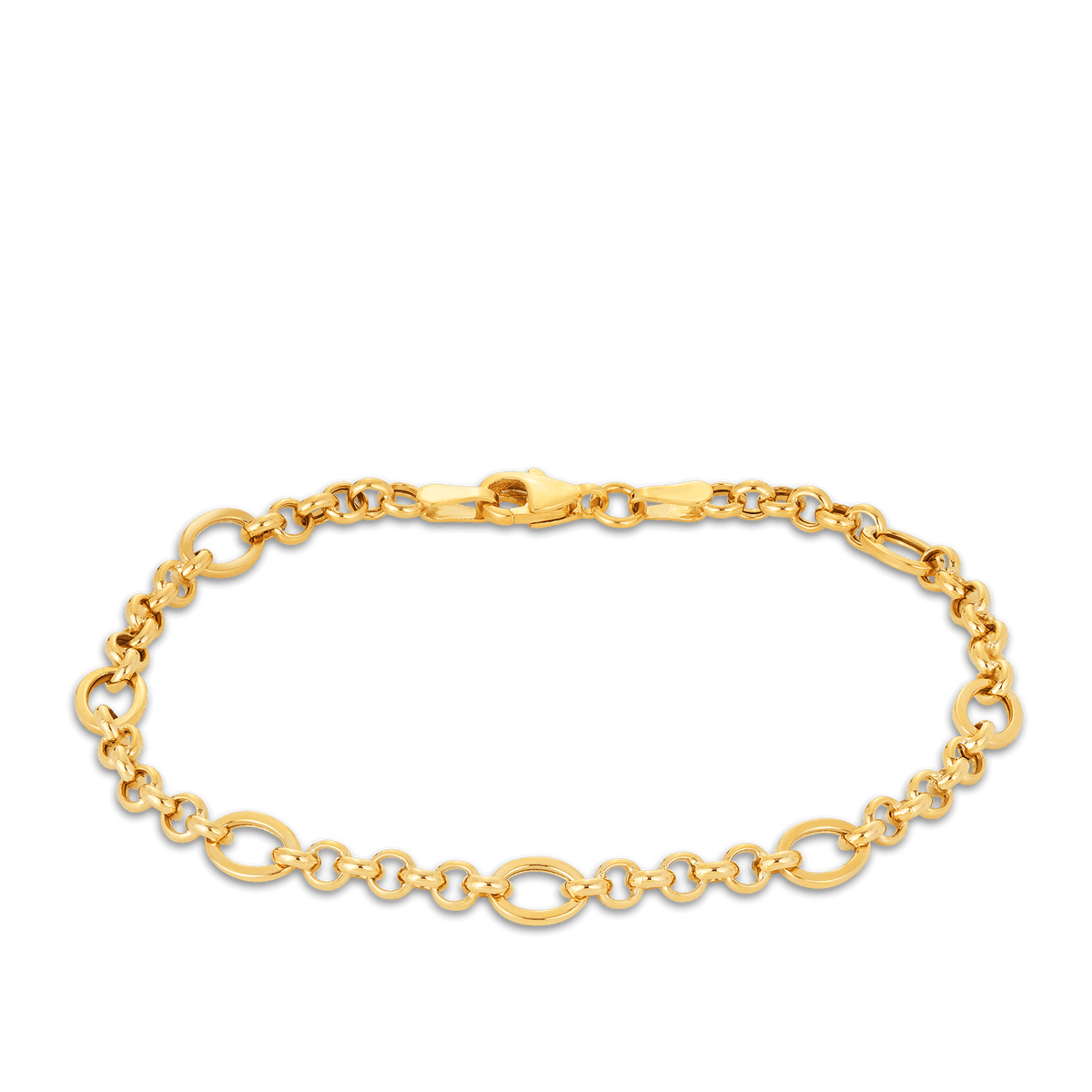 Belcher Link Bracelet in 9ct Yellow Gold - Wallace Bishop