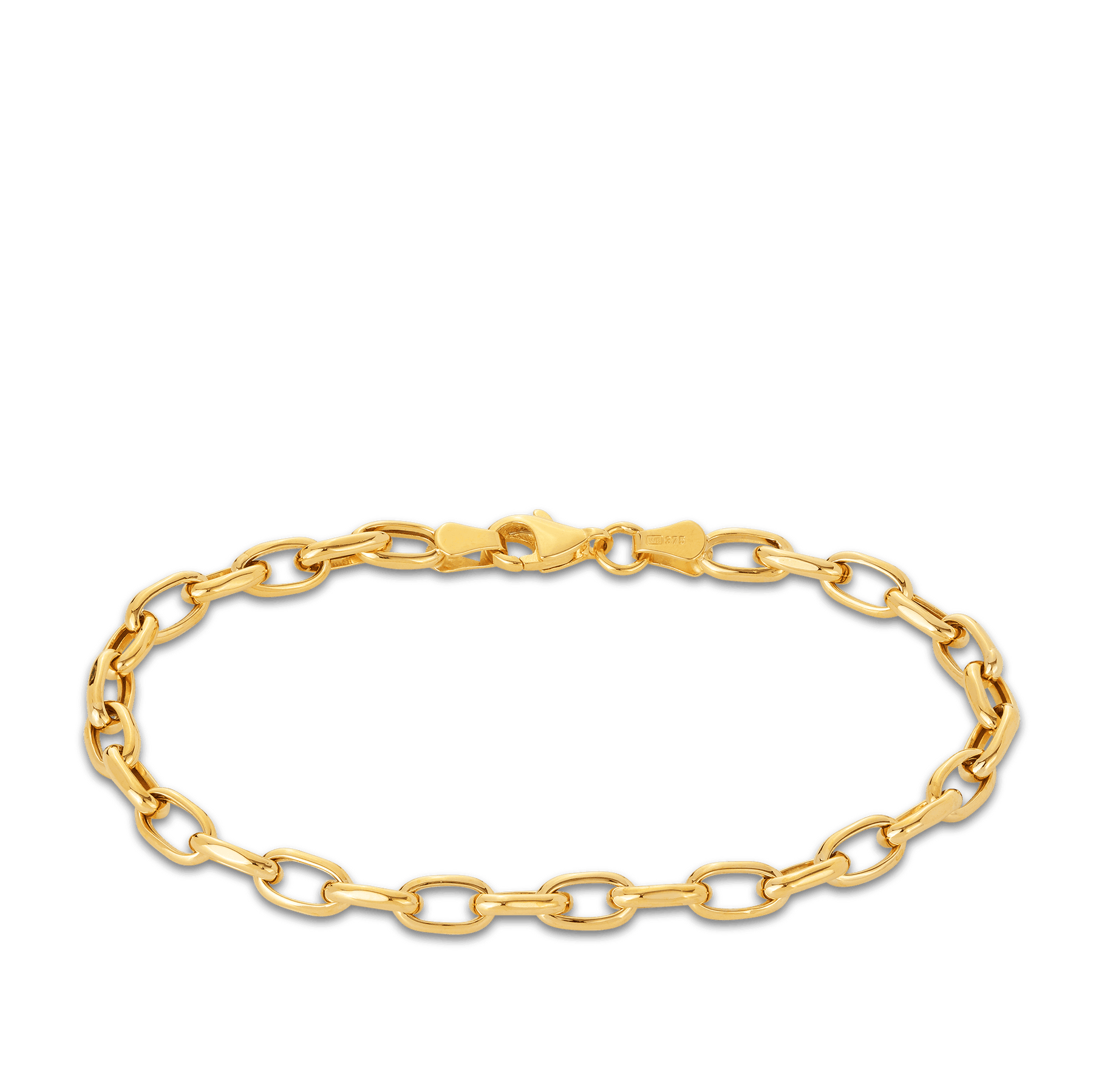 Belcher Link Bracelet in 9ct Yellow Gold - Wallace Bishop