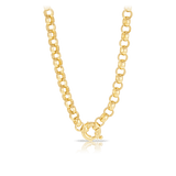 Belcher Link Necklace in 9ct Yellow Gold