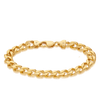 Bevelled Curb Bracelet in 9ct Yellow Gold