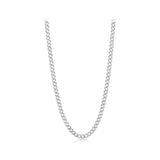 Bevelled Curb Chain in Sterling Silver
