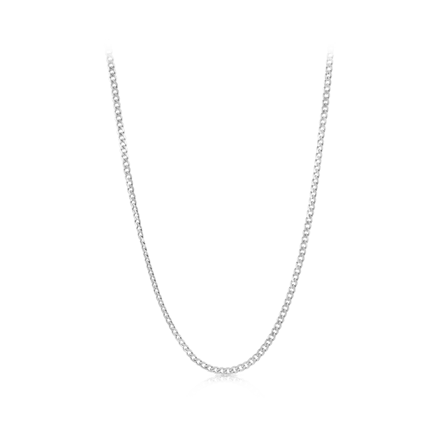 Bevelled Curb Chaion in Sterling Silver