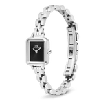 Daniel Wellington Quadro Mini Arch 3-link Onyx Sunray Silver