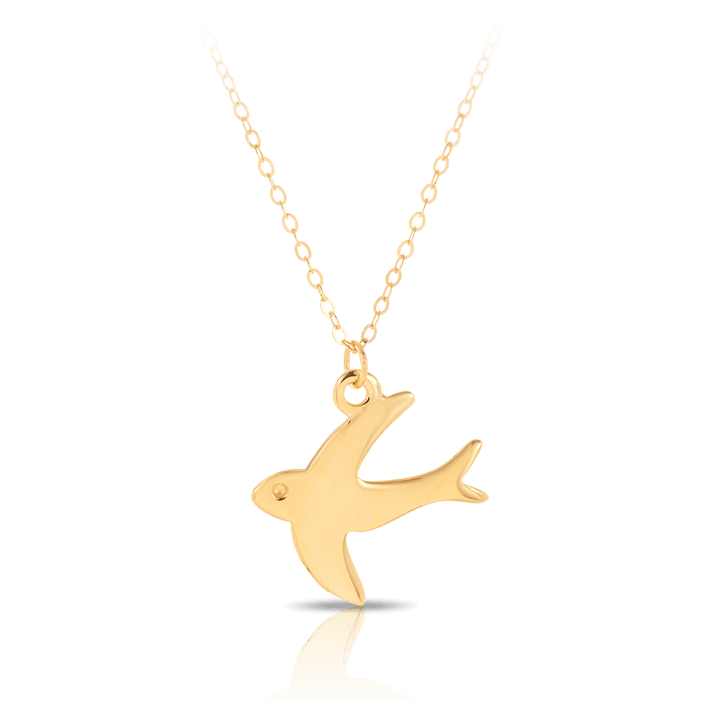 Bird Charm Necklace in 9ct Yellow Gold - Wallace Bishop