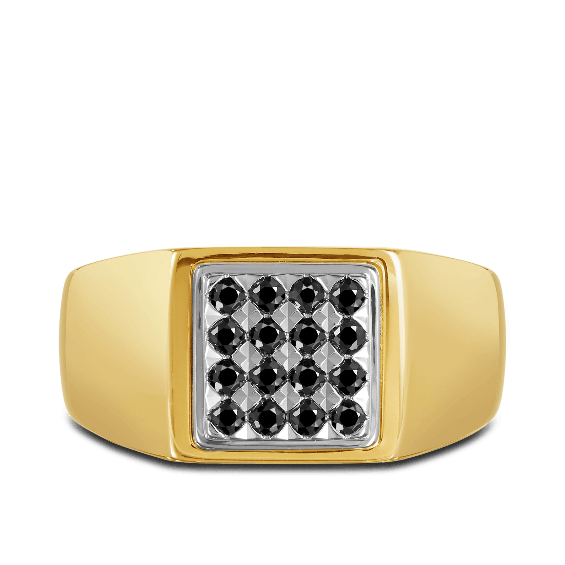 Mens square ring gold deals