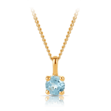 Blue Topaz Pendant in 9ct Yellow Gold