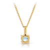 Blue Topaz Pendant in 9ct Yellow Gold