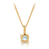 Blue Topaz Pendant in 9ct Yellow Gold