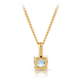 Blue Topaz Pendant in 9ct Yellow Gold - Wallace Bishop