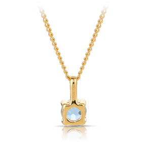 Blue Topaz Pendant in 9ct Yellow Gold - Wallace Bishop