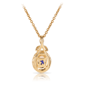 Bluebird of Happiness Morganite and Diamond Pendant in 9ct Yellow Gold TGW - Wallace Bishop