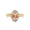 Bluebird™ Morganite & 0.33ct TW Diamond Ring in 9ct Yellow Gold