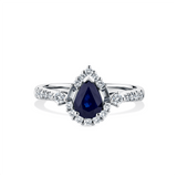 Bluebird™ Sapphire and Diamond Ring in 9ct White Gold