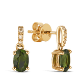 Bluebird™ Tourmaline & Diamond Drop Earrings in 9ct Yellow Gold - Wallace Bishop