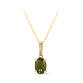 Bluebird™ Tourmaline & Diamond Pendant in 9ct Yellow Gold - Wallace Bishop