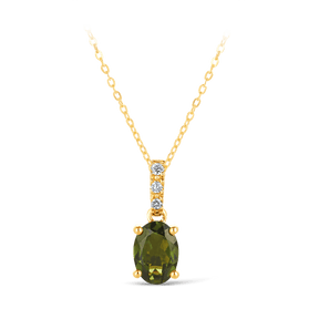 Bluebird™ Tourmaline & Diamond Pendant in 9ct Yellow Gold - Wallace Bishop