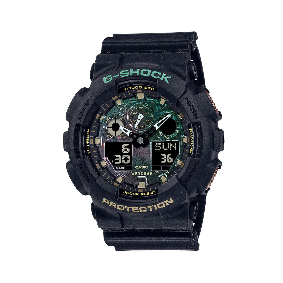Casio Analogue-Digital Black Men's Watch GA-100RC-1AD - Wallace Bishop