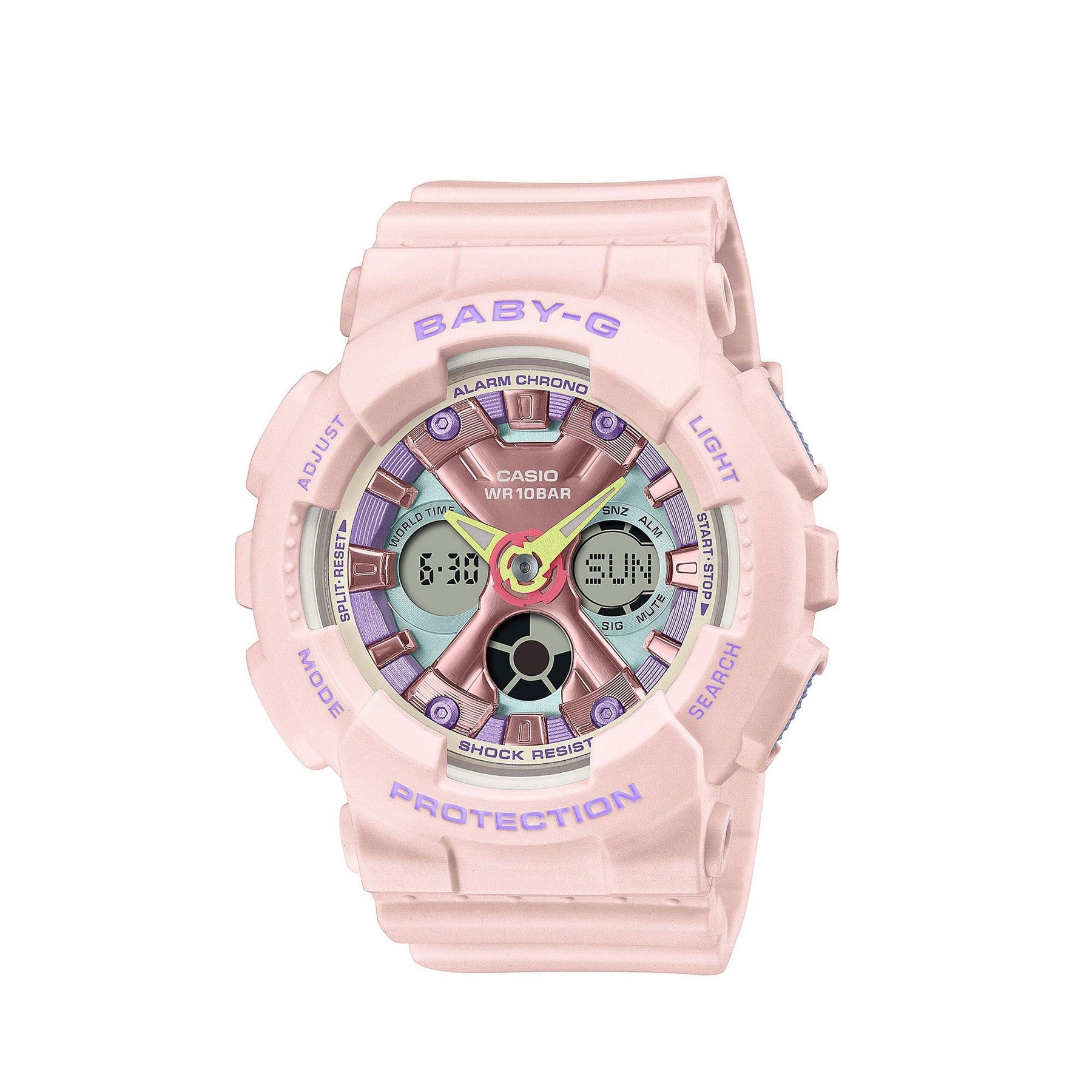 Casio Baby-G BA-130 Series Pastel Metallic Pink Watch BA-130PM-4A - Wallace Bishop